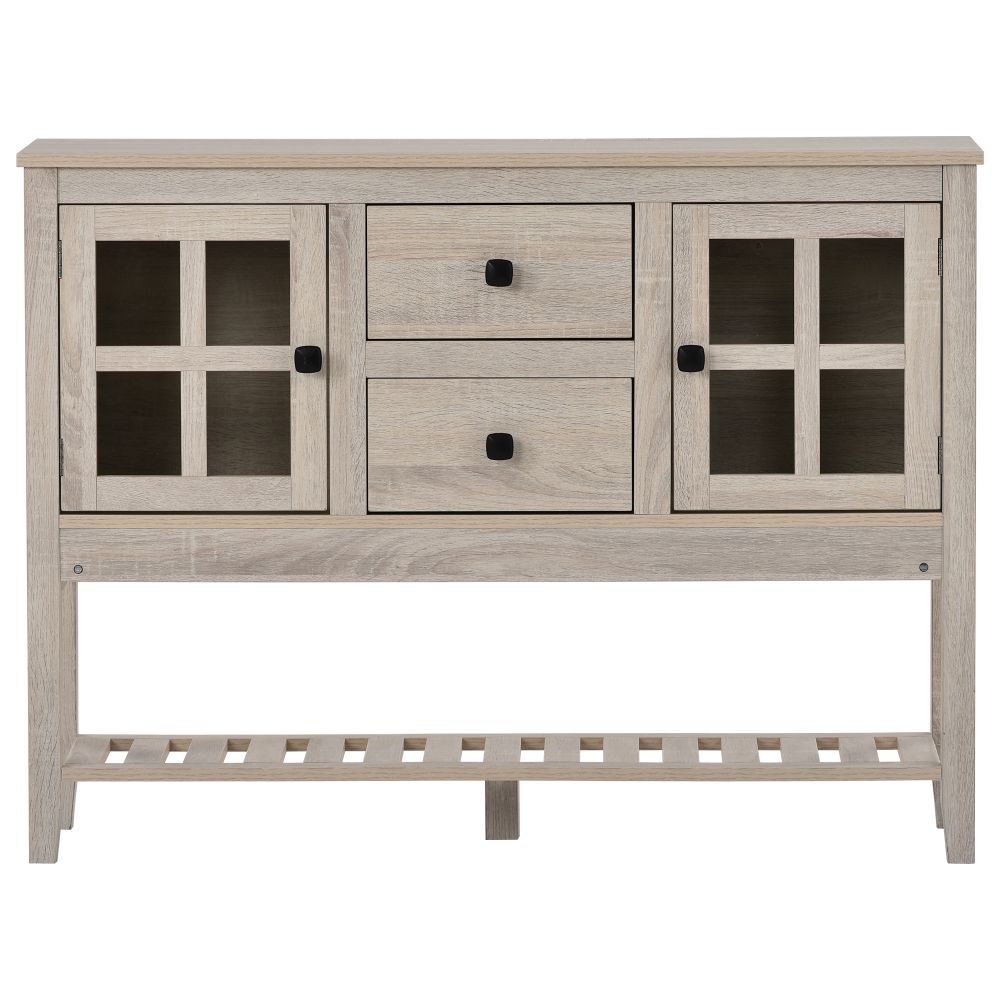 2 drawers & 2 doors Sideboard, Kitchen Buffet, Cupboard Storage Cabinet