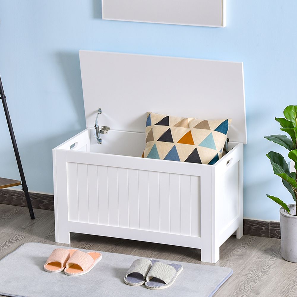 Large Storage Box Toy Chest Cabinet Unit Organizer with Lid , Safety Hinges