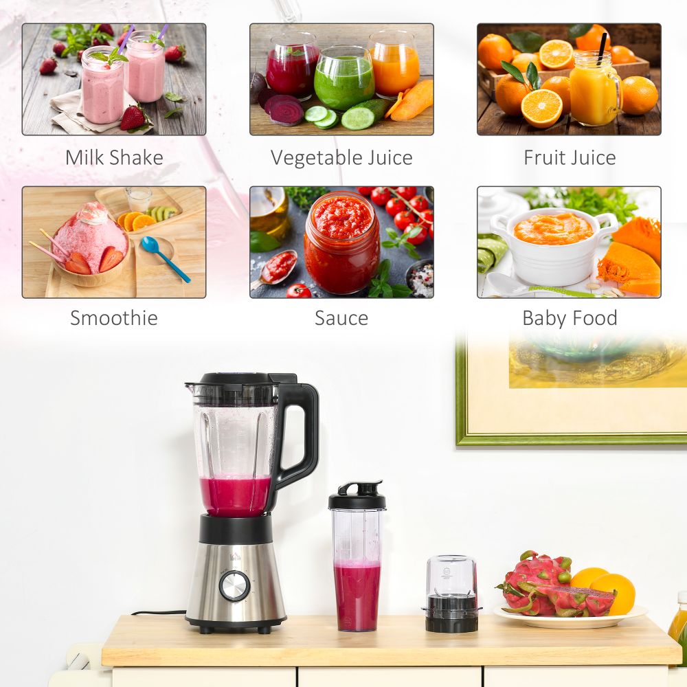 4 In 1 Blender Smoothie Maker w, 5 Speed Setting 1.5L Mix Cup for Crushing Ice