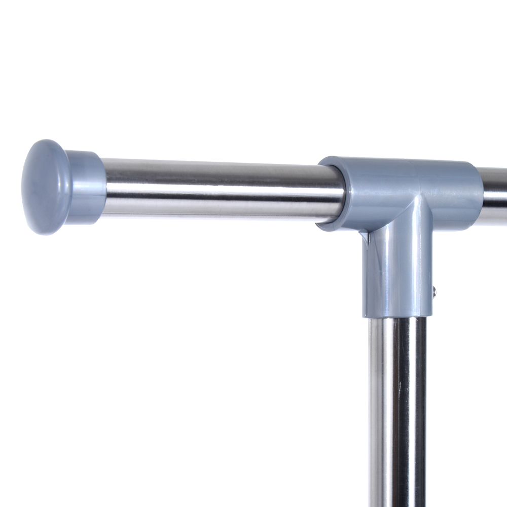 Adjustable Clothes Hanger Storage Clots Rail Garments Shelf Wheels