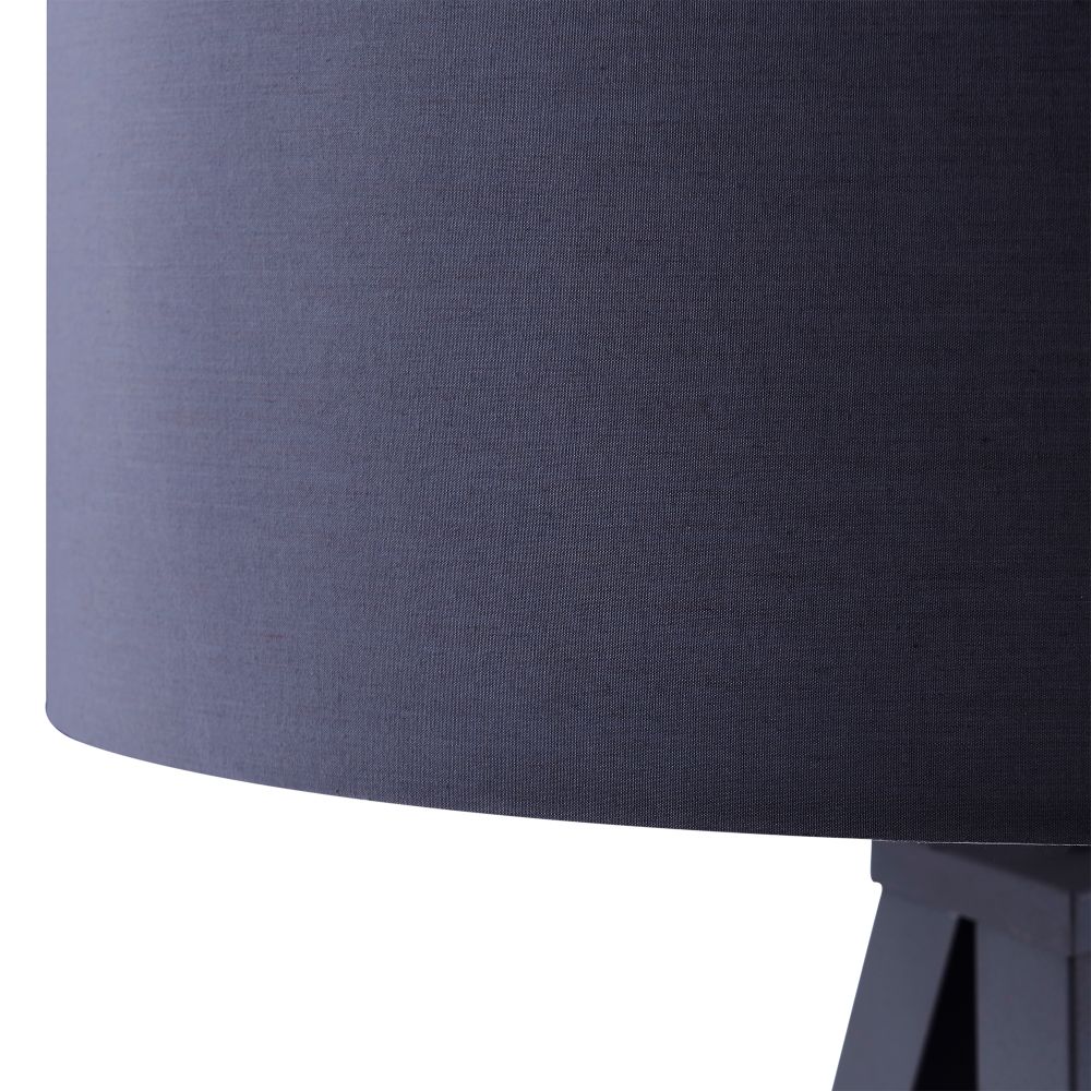 Romanza Tripod Standing Floor Lamp & Shade, Modern Lighting, Grey