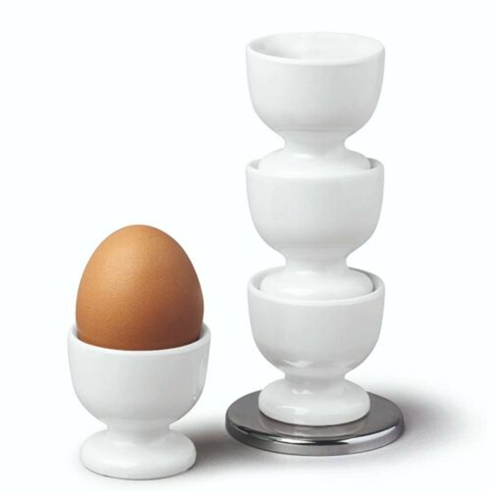 4pcs  Egg Cup Holder Set For Kitchen Boiled Egg Serving Cups Breakfast White New