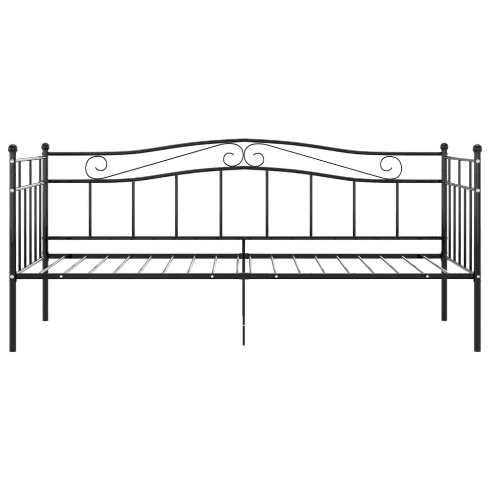 Sofa Bed Frame Black, White & Grey Metal 90x200 cm