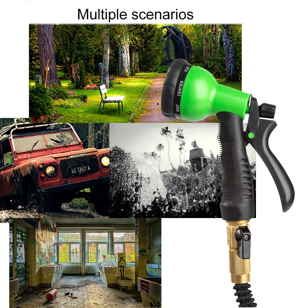 Garden Flexible Expandable Hose Pipe Spray Gun 100FT