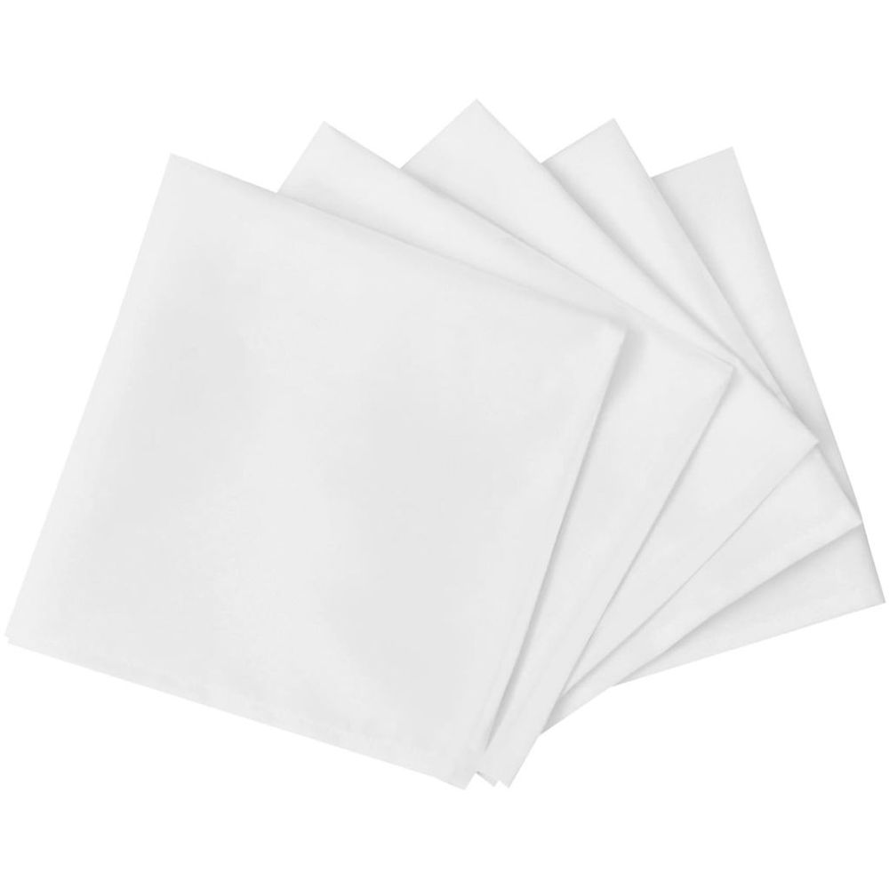 25 Dinner Napkins White 50 x 50 cm