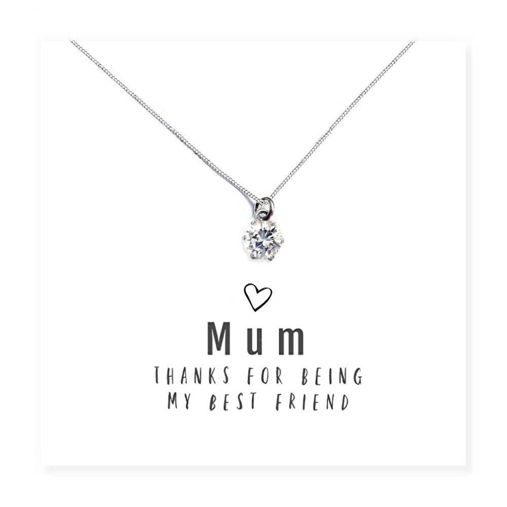 Mum Thanks For Being My Best Friend - Necklace & Message Card