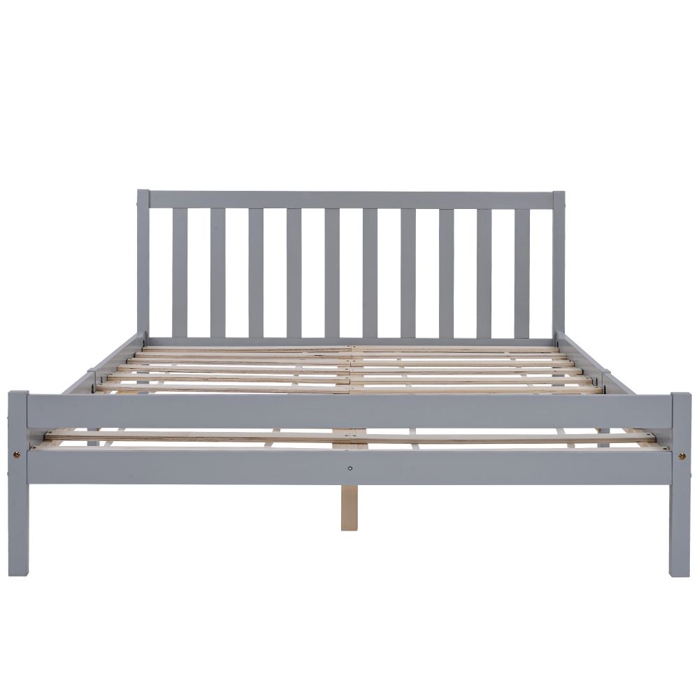Wooden Bed Frame, Double Bed 4ft6 Solid Wooden Bed Frame, Bedroom Furniture