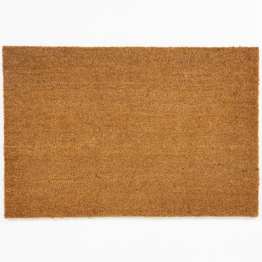 Astley Plain Rectangle Doormat Natural Non-Slip PVC Backing Waterproof