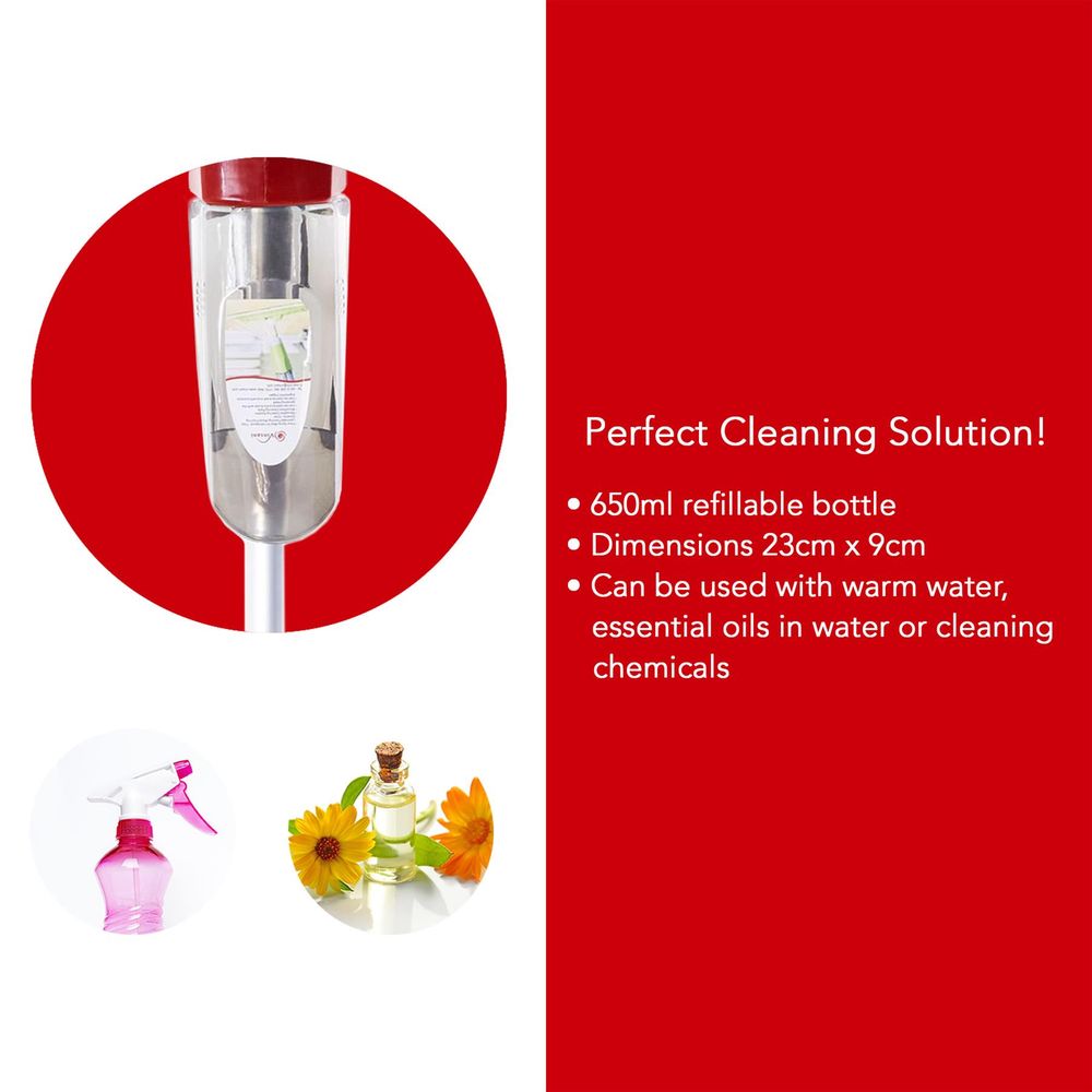 Spray Floor Mop Water Cleaner Refillable Bottle Machine Washable Microfibre Pads