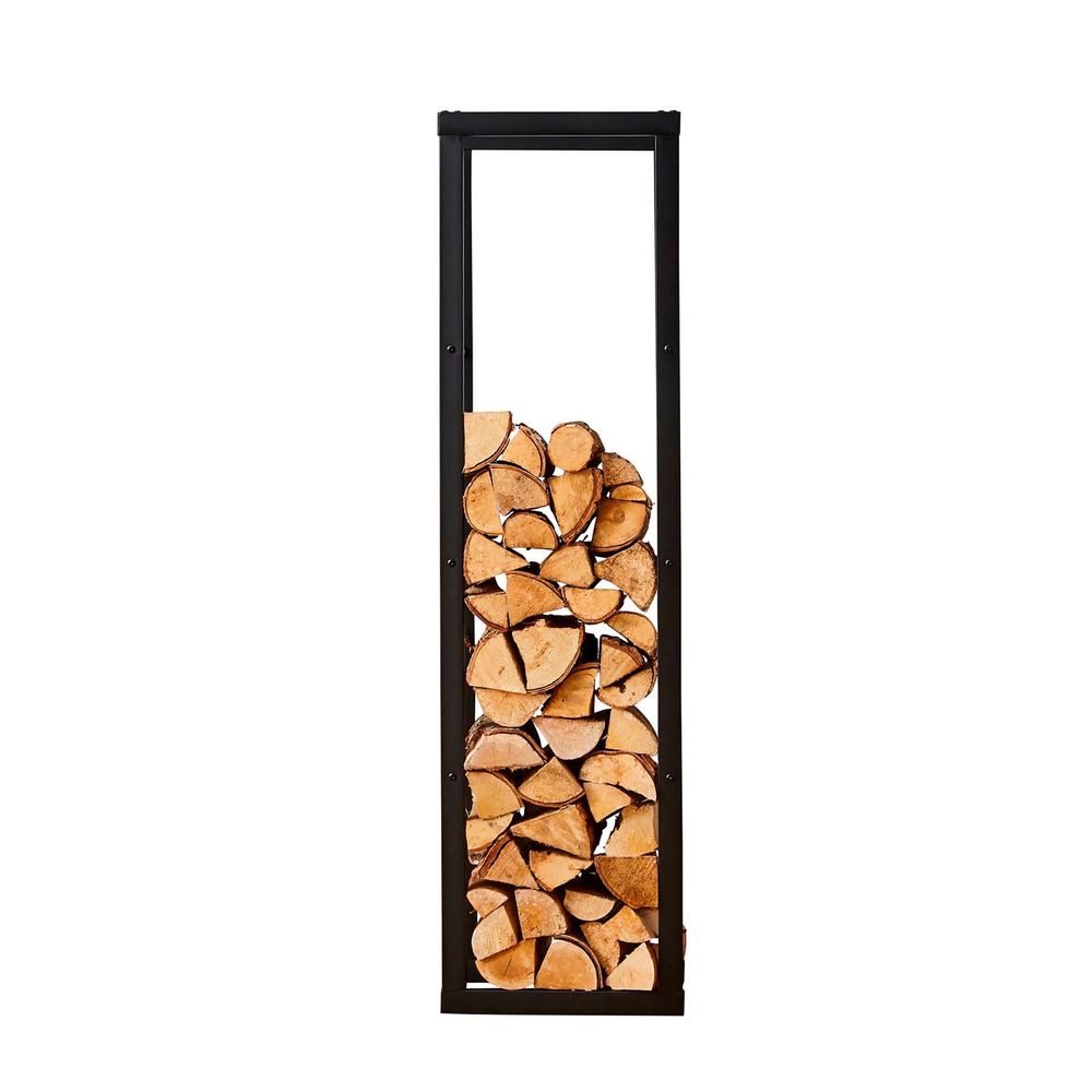 Sturdy Firewood Log Rack - Black
