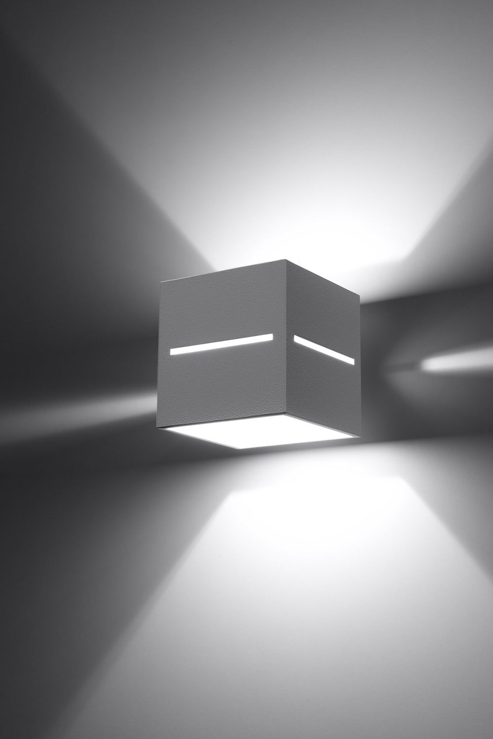 Wall Lamp LOBO White Up/Down Square Shape Modern Loft Design G9