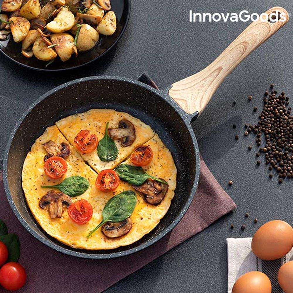Premium Granite Effect Frying Pan 24cm Kitchen Cookware