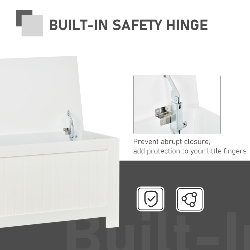 Large Storage Box Toy Chest Cabinet Unit Organizer with Lid , Safety Hinges