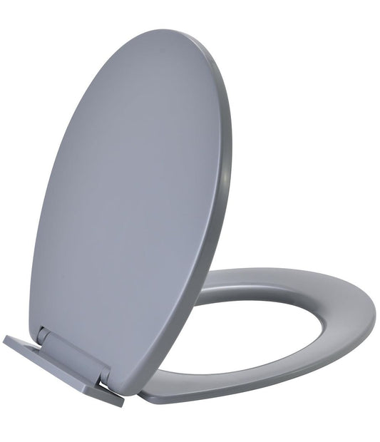 Soft Slow Close Round Grey WC Toilet Seat