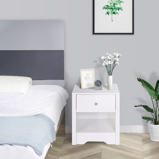 Bedside Table Unit Drawer Shelf Cabinet Chest Solid Wood Bedroom Furniture