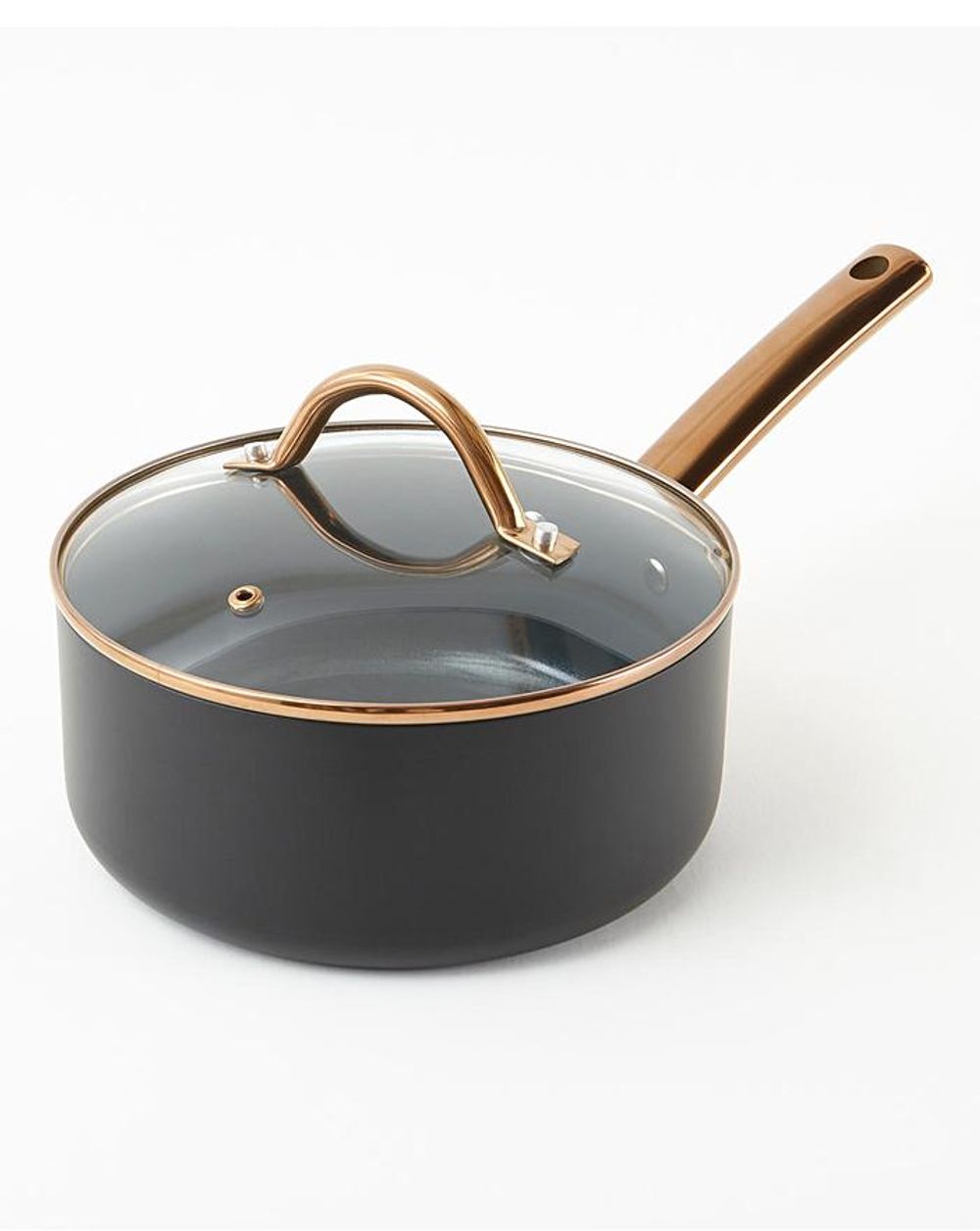 5pc Non-Stick Cookware Set Stainless Steel Healthy Cooking Copper